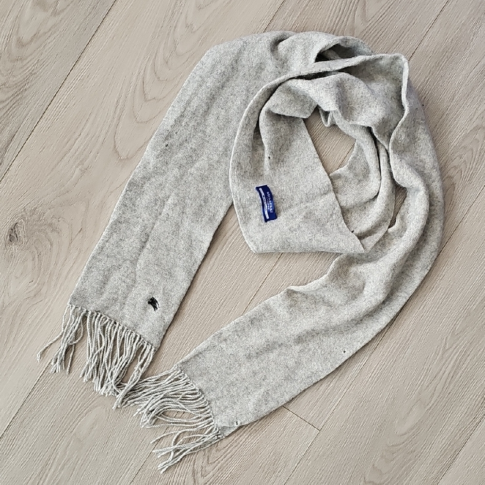 Burberry Blue Label 6' Cashmere Scarf With‎ Tassels *Multiple Holes - Read